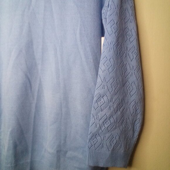 Southern Lady Sweater Pullover M Long Sleeve Cowl Neck Blue - Picture 10 of 16
